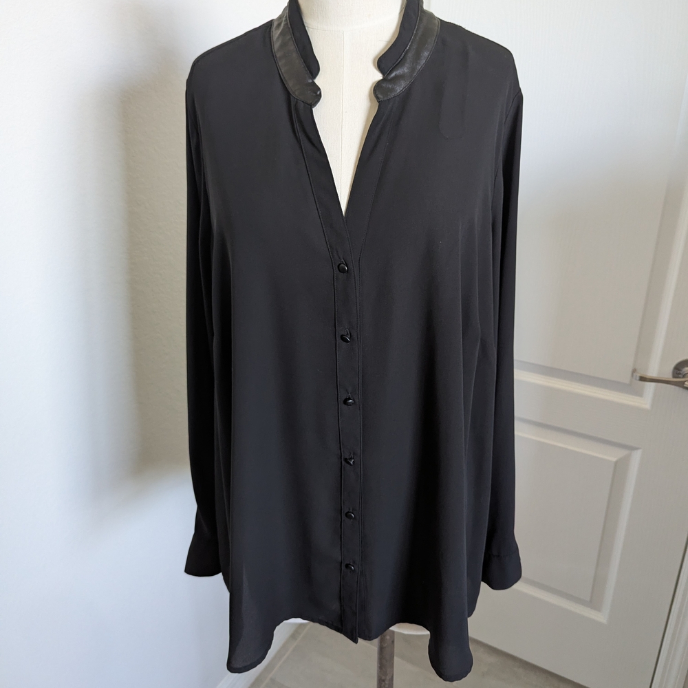 Daniel Rainn Black Chiffon Blouse